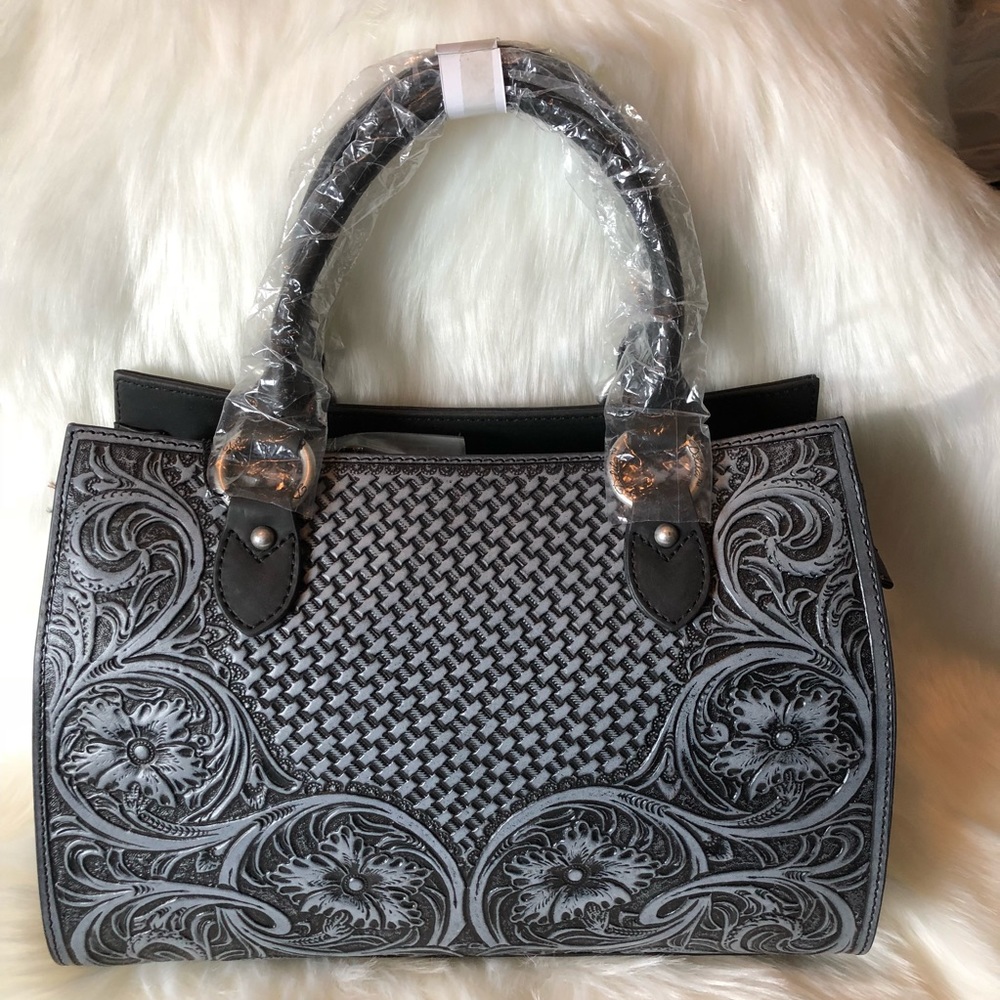*SOLD* Montana West Black Leather Satchel